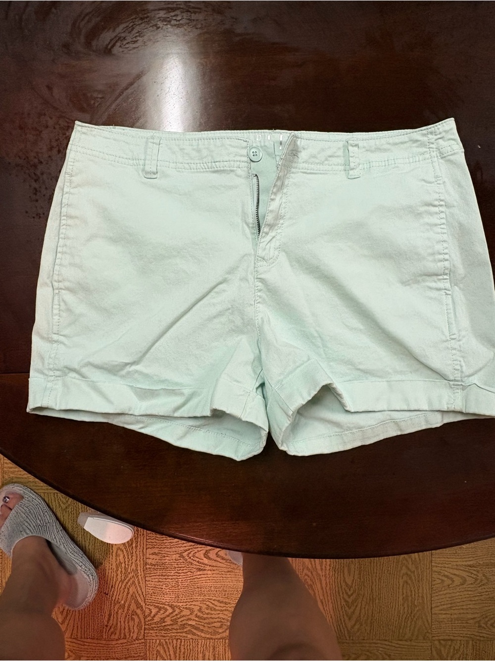 Elle Light Mint Casual Bermuda Shorts